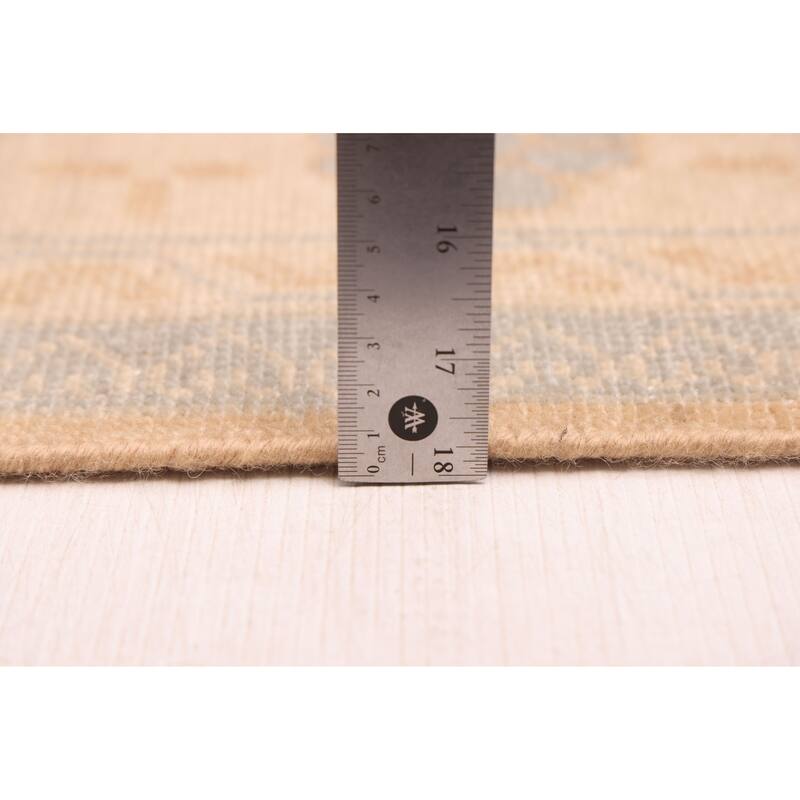 ECARPETGALLERY Hand-knotted Finest Oushak Light Brown Wool Rug - 7'9 x 9'11