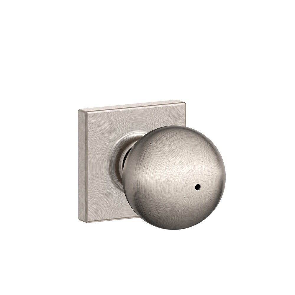 Shop Schlage F40 Orb Col Orbit Privacy Door Knob Set With