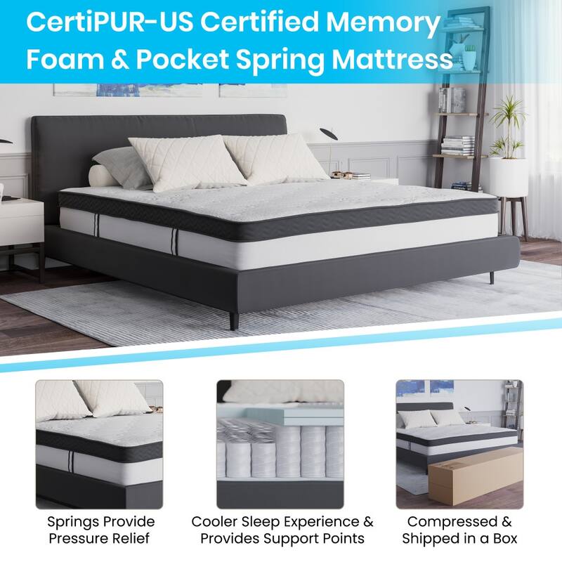 Memory Foam and Pocket Spring Hybrid Mattress