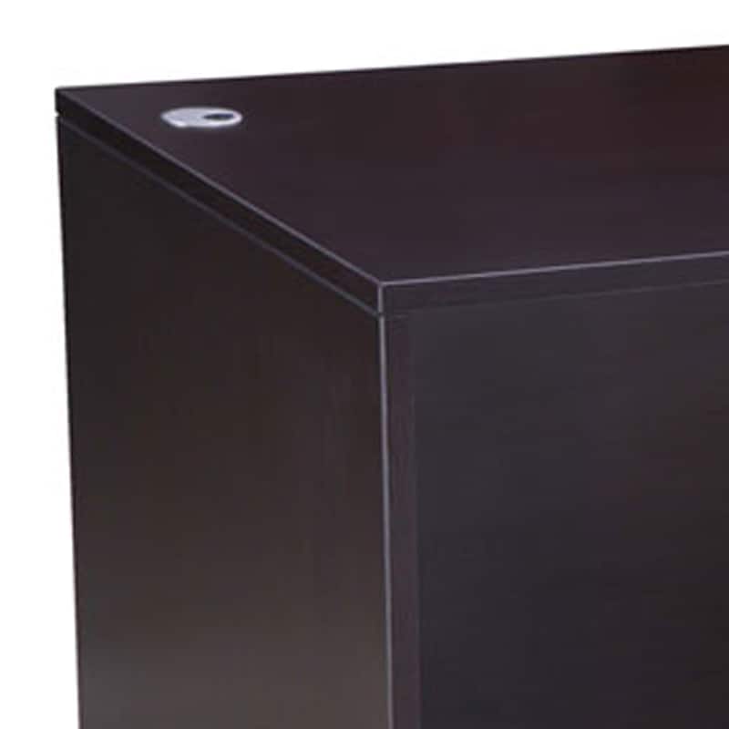 Shellnea Nea Desk Shell, 60 Inch Commercial Top, Panel Legs, Mocha Brown Wood ...