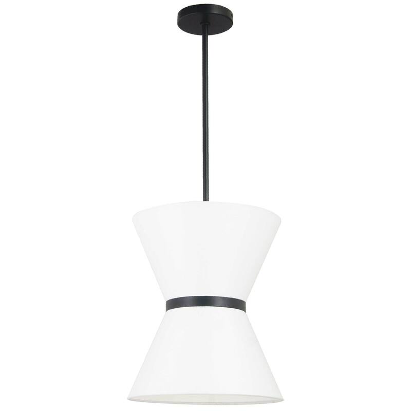 1 Light Pendant Light - City Sleek Design - Matte Black Finish - Adjustable Height - 12