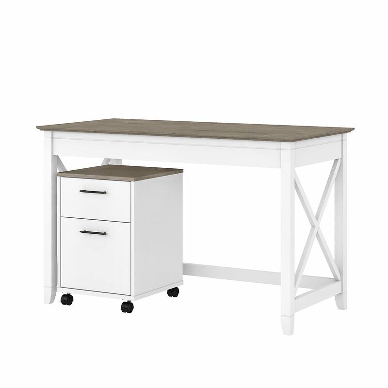 Key West 48W Writing Desk with Mobile File Cabinet by Bush Furniture