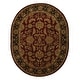 preview thumbnail 27 of 88, SAFAVIEH Handmade Heritage Sharee Traditional Oriental Wool Rug 7'6" x 9'6" Oval - Red/Black - Oval