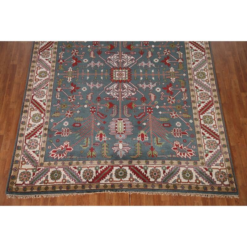 Oushak Oriental Area Rug Hand-Knotted Wool Carpet - 7'11"x 9'10"