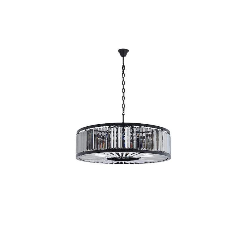 Royce Edge 10-Light Matte Black Chandelier