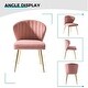 preview thumbnail 2 of 105, Luna Modern Glam Upholstered Tufted Back Side Accent Dining Chair with Small Base by HULALA HOME