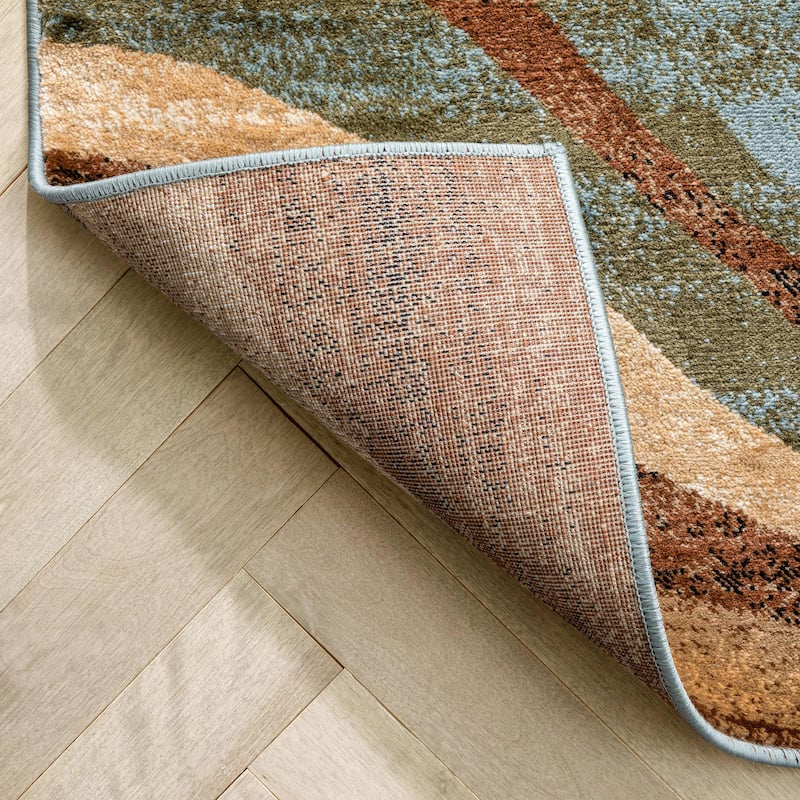 Well Woven Barclay Nirvana Waves Abstract Modern Waves Area Rug