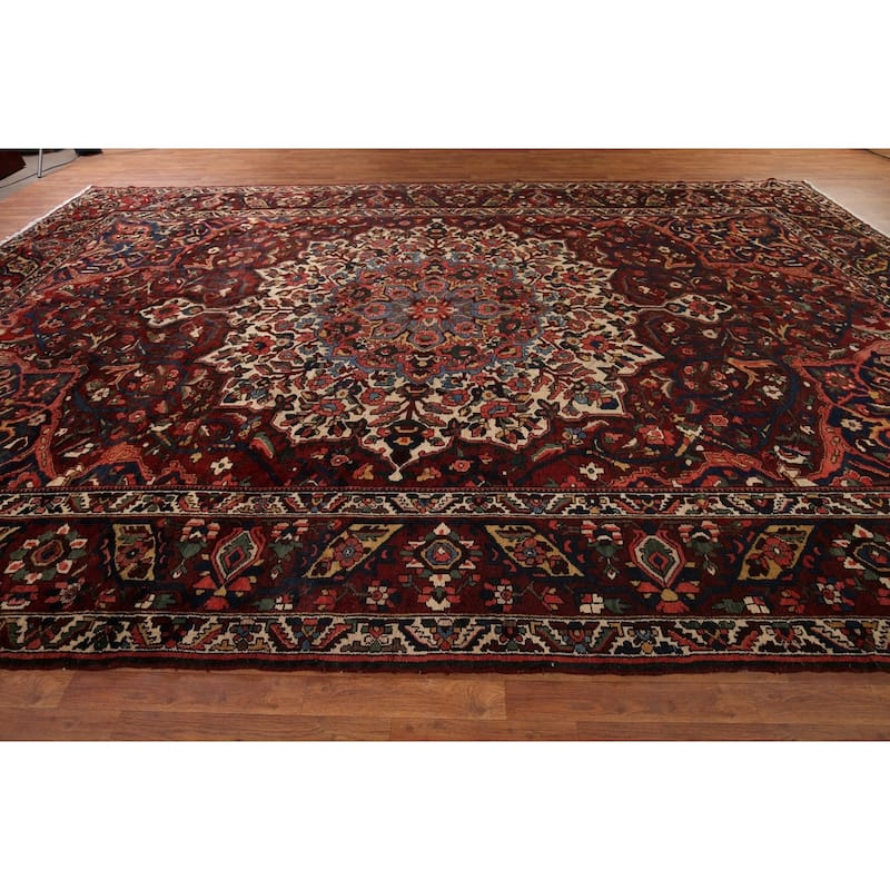 Bakhtiari Large Antique Persian Area Rug Hand-Knotted Wool Carpet - 11'0" x 16'9"