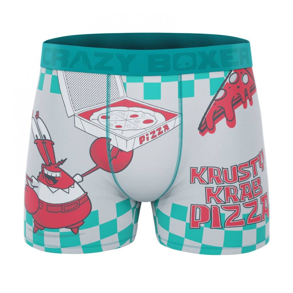 Crazy Boxers Spongebob Squarepants Krusty Krab Pizza Mens Boxer Briefs