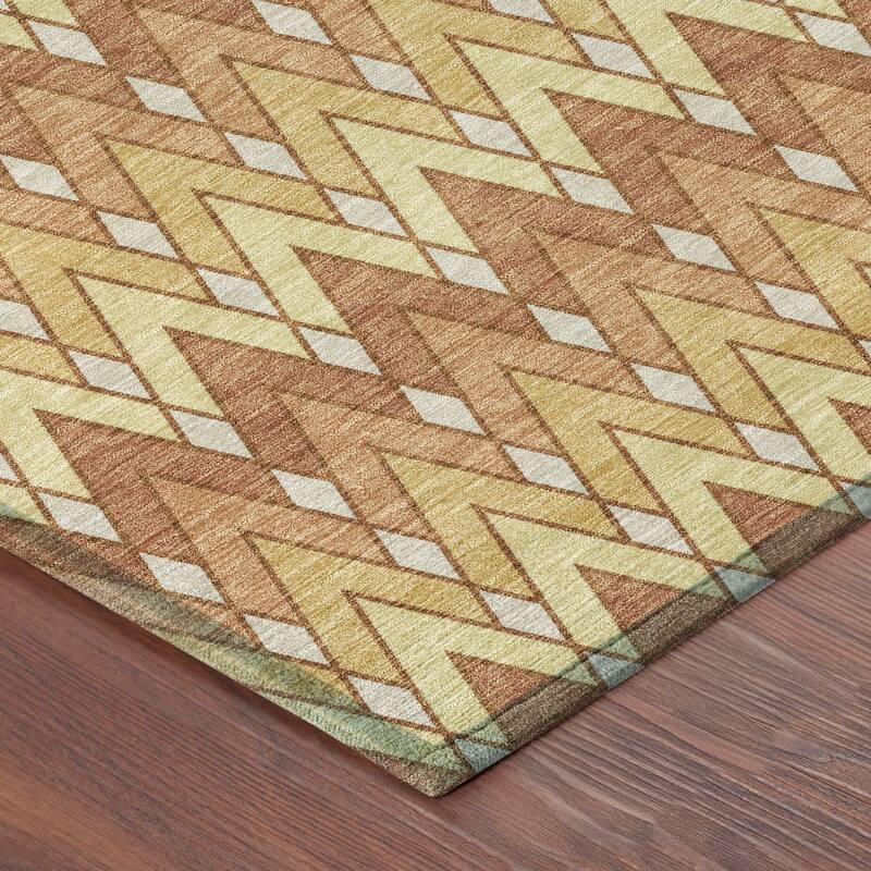 Machine Washable Indoor/ Outdoor Modern Baxter Chantille Rug