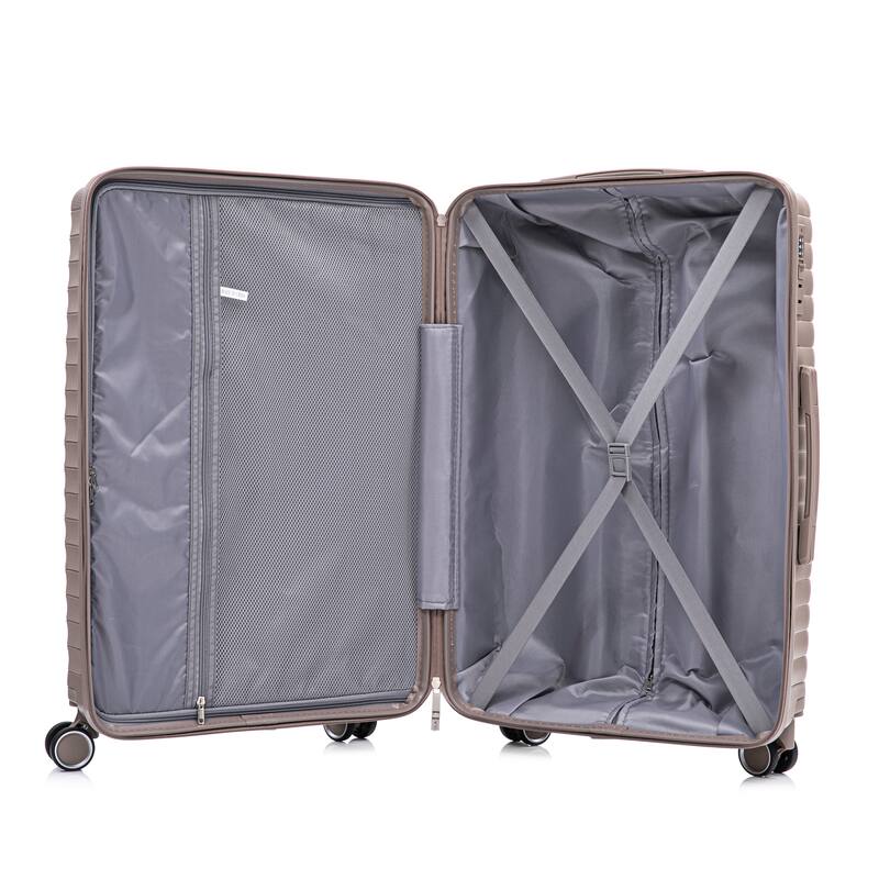 14IN 20IN 24IN 28IN 4 pcs/set in PP Spinner Wheel Luggage, Carry on Suitcase, Iron Pull Rod, Combination Password Lock