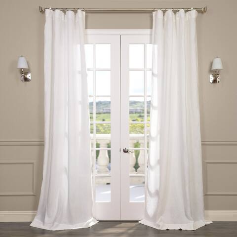 Exclusive Fabrics Signature French Linen Curtain Panel