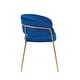 preview thumbnail 4 of 13, Porthos Home Cardi Dining Chairs Set of 2, Velvet Upholstery, Gold Legs