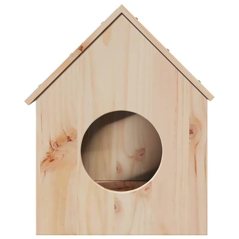 vidaXL Cat House Pine Solid Pine Wood Medium Durable Cat House Cubic - 19.7 x 16.1 x 19.7