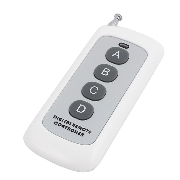 200 Meters 4 Keys Plastic Shell Battery Powered Digital Remote Controller White