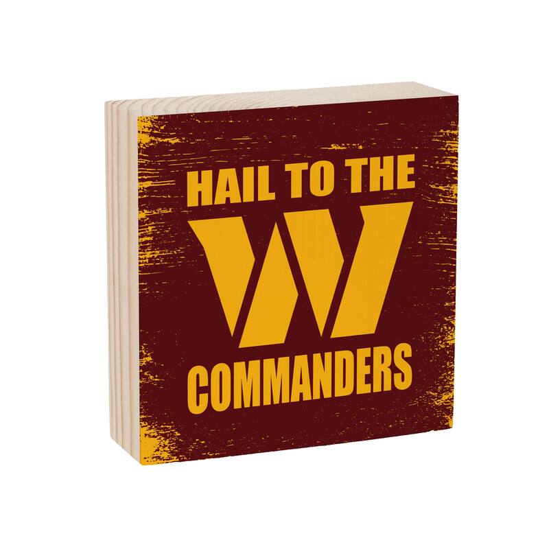 Washington Commanders Wooden Tabletop Mantel Shelf Sign