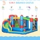 preview thumbnail 3 of 7, Outsunny 6-in-1 Inflatable Water Slide, Kids Castle Bounce House Includes Slide, Trampoline, Pool, Water Gun, Climbing Wall