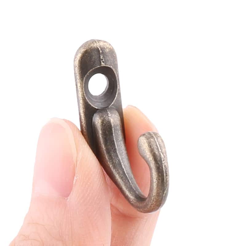 Cabinet Wall Door Key Hat Bag Hanger Storage Hook Holder Rack 10pcs - Bronze Tone - 1.06"x0.87"x0.31"(L*W*T)