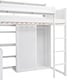 preview thumbnail 4 of 11, Elegant Sturdy Wood Twin Loft bed with Multiple Storage Shelves and Wardrobe, Built-in desk and Full-length Guardrails, White