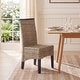 preview thumbnail 1 of 16, SAFAVIEH Ilya Woven Wicker Dining Chair Set of 2, Grey, Transitional - 17.3" x 24" x 39.3" 17.3" x 24" x 39.3" - Set of 2 - Grey - Short
