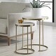 preview thumbnail 1 of 5, Open Frame Functional Nesting Tables - 24" - Brass Plated Finish - Set of 2