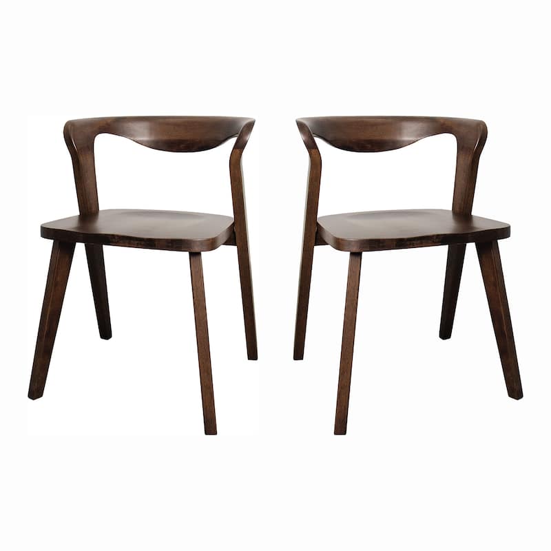 Furniture of America Abigail VI Mid-Century Modern 7-Piece Walnut Handfinished Solid Wood Dining Set