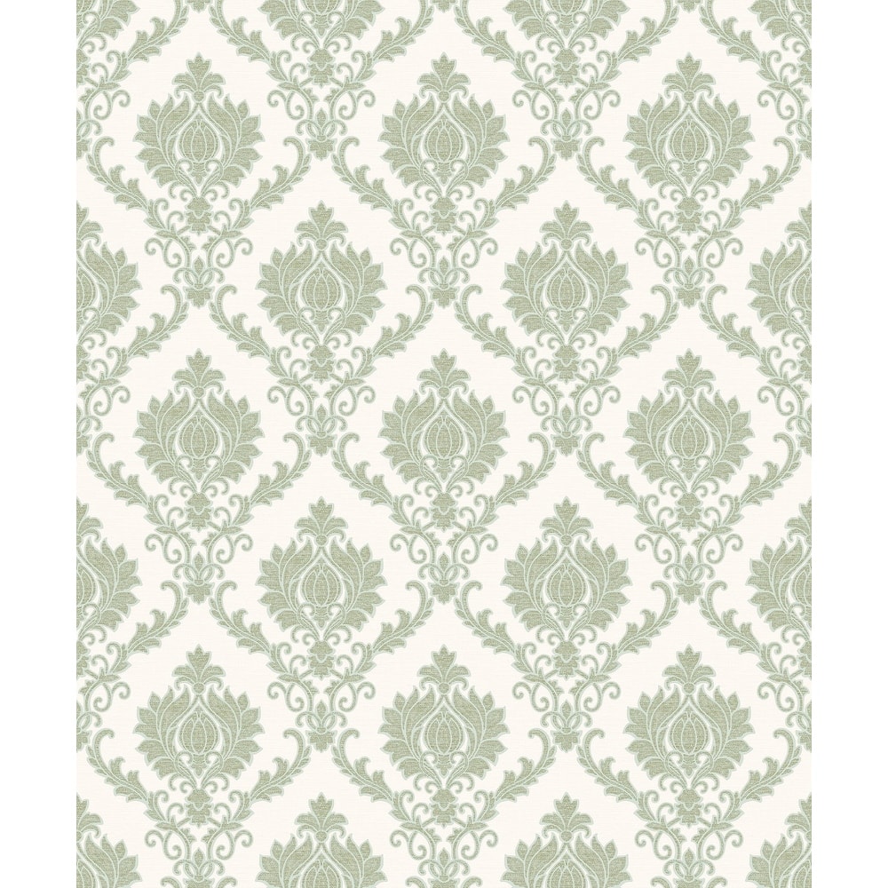 Galerie Wallcoverings Italian Classics 4 Collection Embossed Italian Damask Vinyl on Non-woven Matte Wallpaper Roll