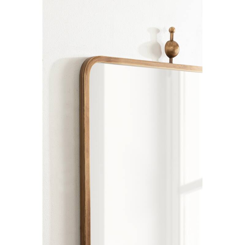 Kate and Laurel Kasota Slim Rectangle Mirror Metal