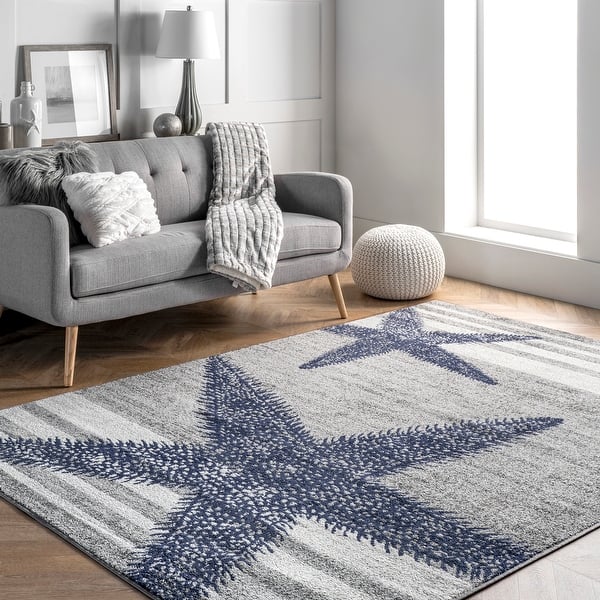 slide 2 of 29, nuLOOM Made by Thomas Paul Starfish and Stripes Area Rug