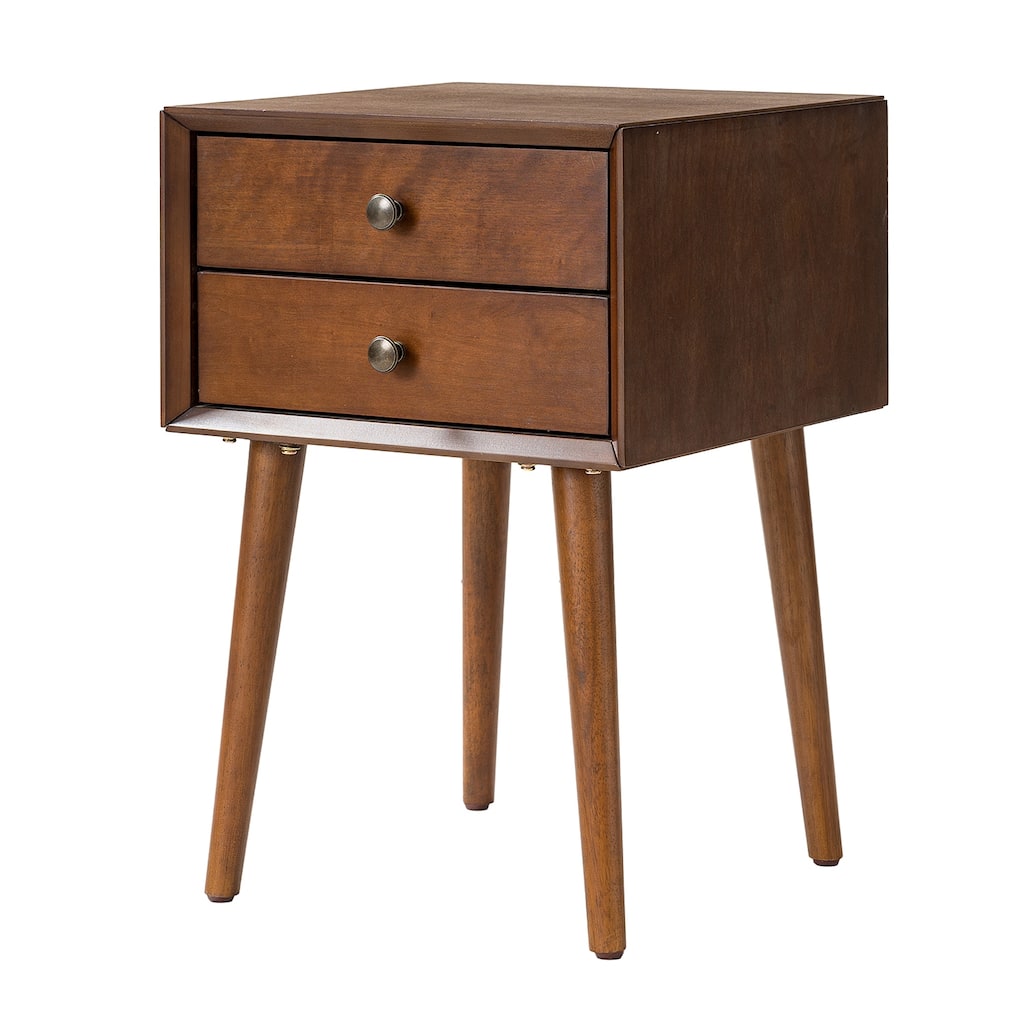 Small Side Table End Table with Storage Drawers, Simple Storage Cabinet Nightstand Coffee Table Corner Table