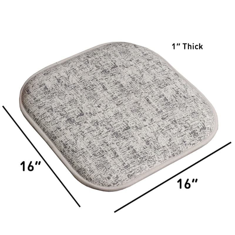Sweet Home Collection Broadway Memory Foam Non Slip Back Chair Pad Cushion - 16"x16"