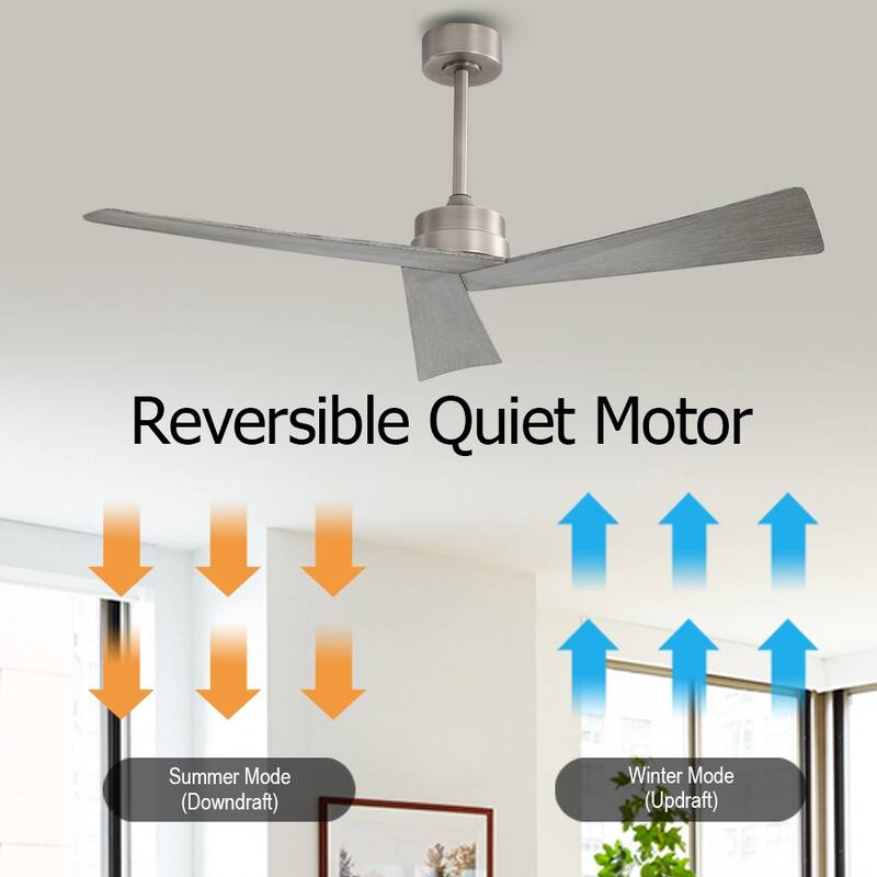 WINGBO 52" 3 ABS Blades DC Motor Ceiling Fan with Remote Control