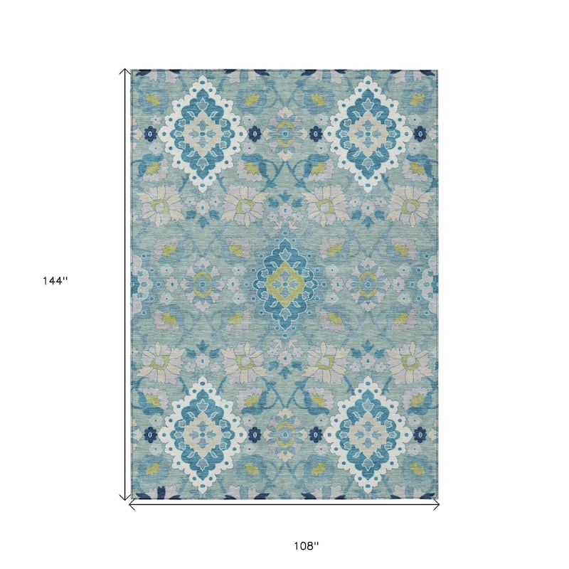 HomeRoots Oriental Traditional Rectangle Outdoor Rug
