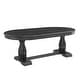 preview thumbnail 12 of 26, Extendable Wooden Dining Table Set with 6 Pieces of Chair Solid Wood Curved Oval for 4-6 People