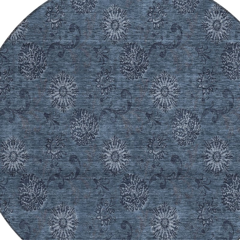 HomeRoots Floral Transitional Rectangle Outdoor Rug