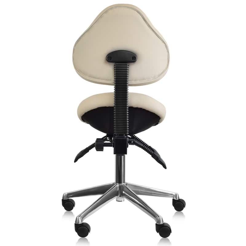 Adjustable Black Firm Saddle Stool Tilt Chair With Wheels Salon Dental Hygienist Rolling Dentist Clinical Hospital Lab