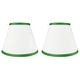 preview thumbnail 87 of 88, Hardback Faux Silk Conical Lamp Shade, 5 inch Top, 9 inch Bottom, 7 inch Slant Set of 2 - Off White, Green