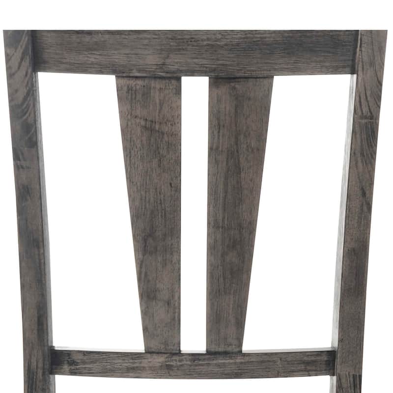 Southwestern Fan Back Dining Chair - Wood Seat, Rustic Farmhouse Style - HomeStock - 40