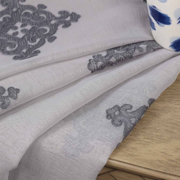 Superior Damask Grommet Sheer Window Curtain Panels (Set of 2)