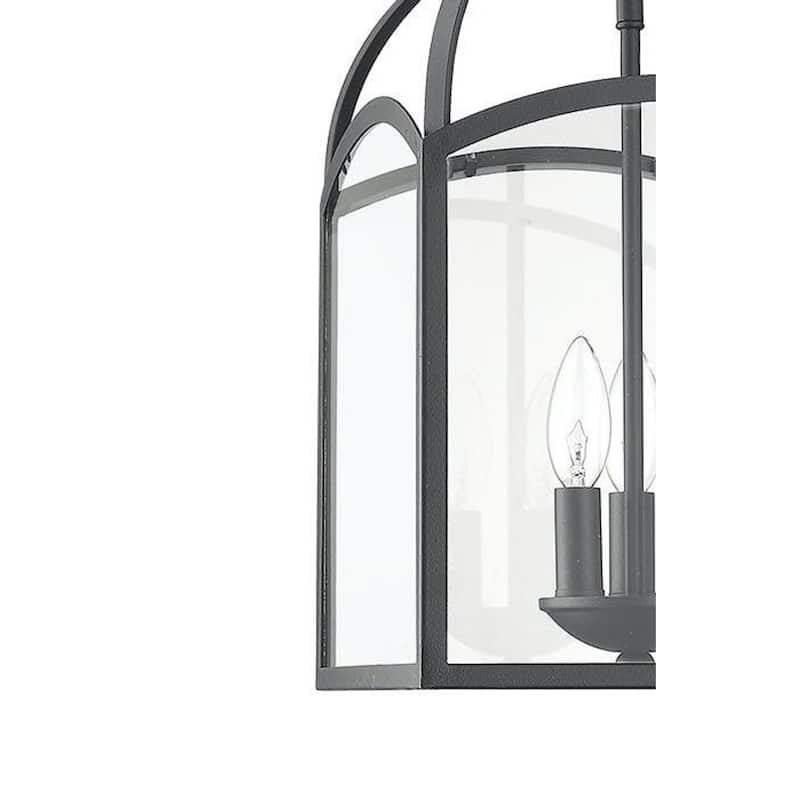 Traditional Pendant Lantern in Forged Black 10"W x 18"H
