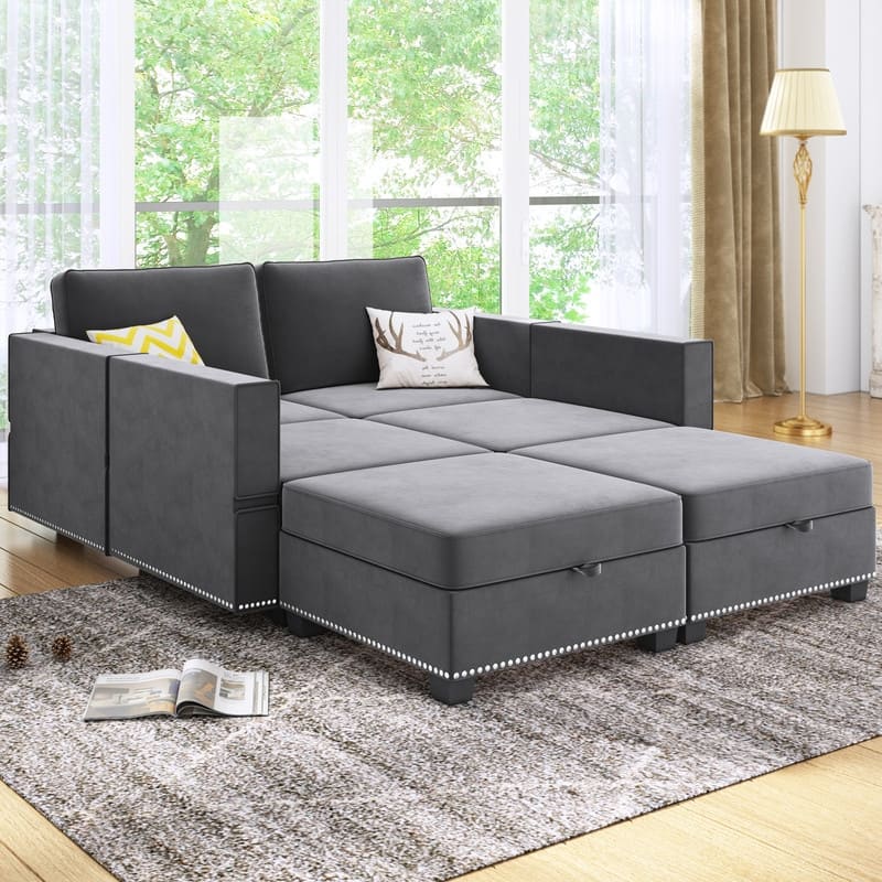 Mixoy 6-Seater Transferable Position Free Combination Sectional Sofa with Storage