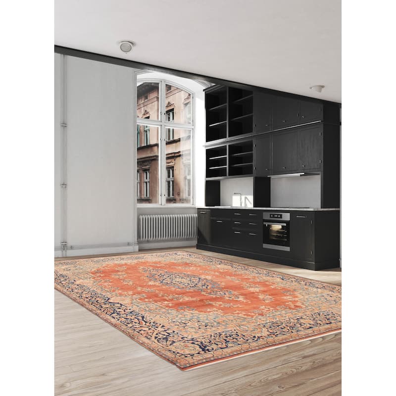 ECARPETGALLERY Hand-knotted Antalya Vintage Dark Copper Wool Rug - 9'9 x 13'0