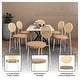 preview thumbnail 57 of 78, Leisuremod Euston Modern Dining Chair Upholstered Velvet or Leather Seat Wicker Back Accent Chair for Home Living Room & Kitchen
