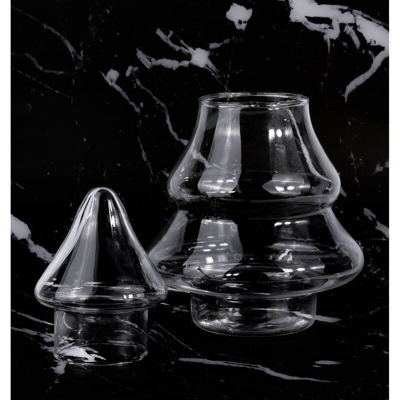 STP Goods Glass Centerpiece Tabletop Christmas Tree - 10.24"