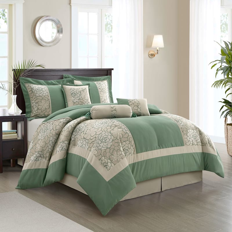 Nanshing Hermonie Floral 7-Piece Bedding Comforter Set
