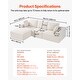 preview thumbnail 38 of 36, UIMOSO Modular Sectional Sofa, Modular Sofa Deep Seat, Cloud Sectional Couch with High Rebound Sponge and Density