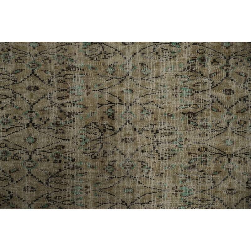 Hand Knotted Oriental 100% Wool Carpet Transitional Floral Beige & Ivories Anatolian Area Rug - 8' 10'' X 5' 11''