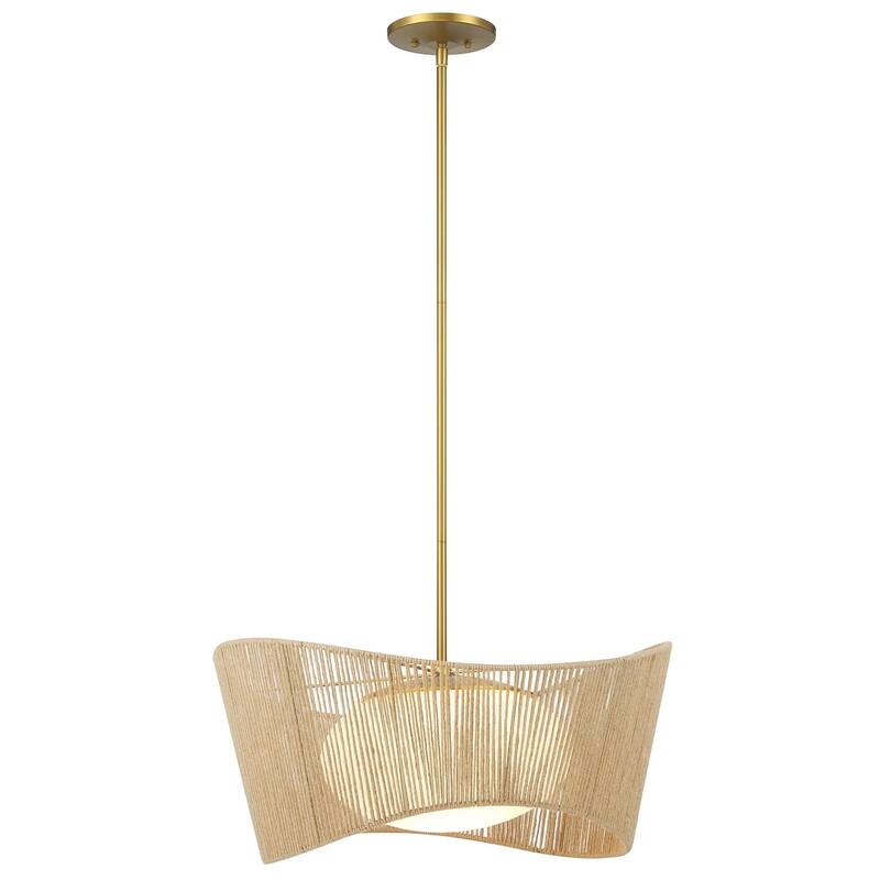 Minka Lavery 6576 Key Largo 1 Light 22" Wide Pendant with Natural Rope