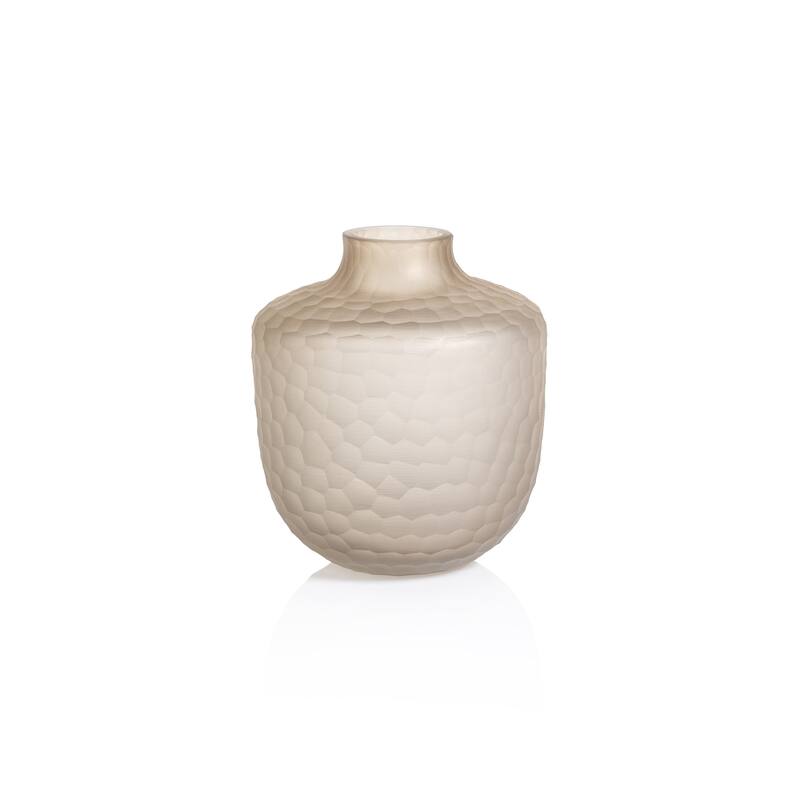 Albinen Frosted Cut Glass Jug Vase - Small