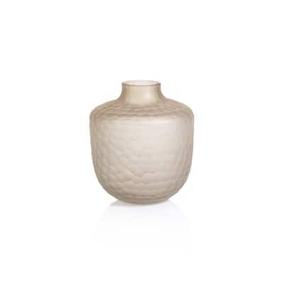 Albinen Frosted Cut Glass Jug Vase